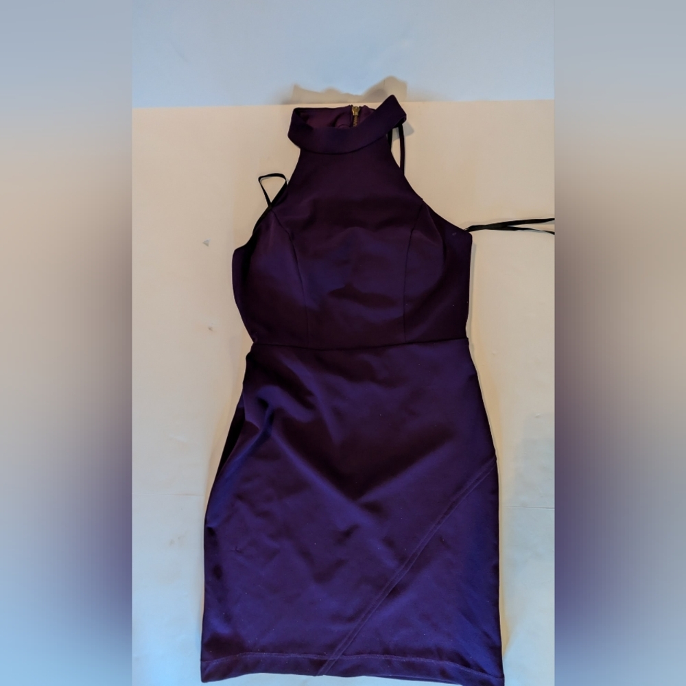 B.Smart Elegant Purple Halter Dress